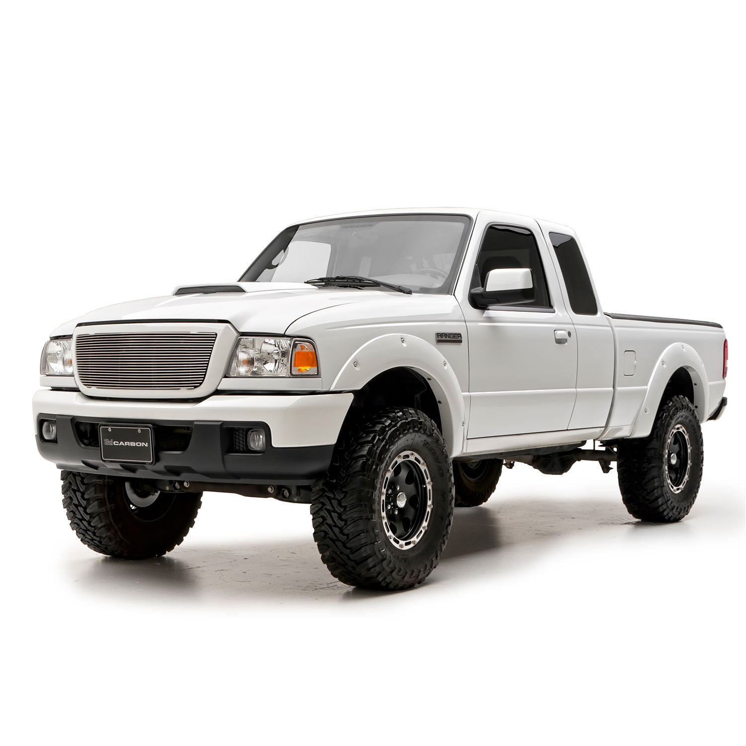Ford Ranger Fiberglass Hood Carbon Fiber Hood Vents For 2024 Ford