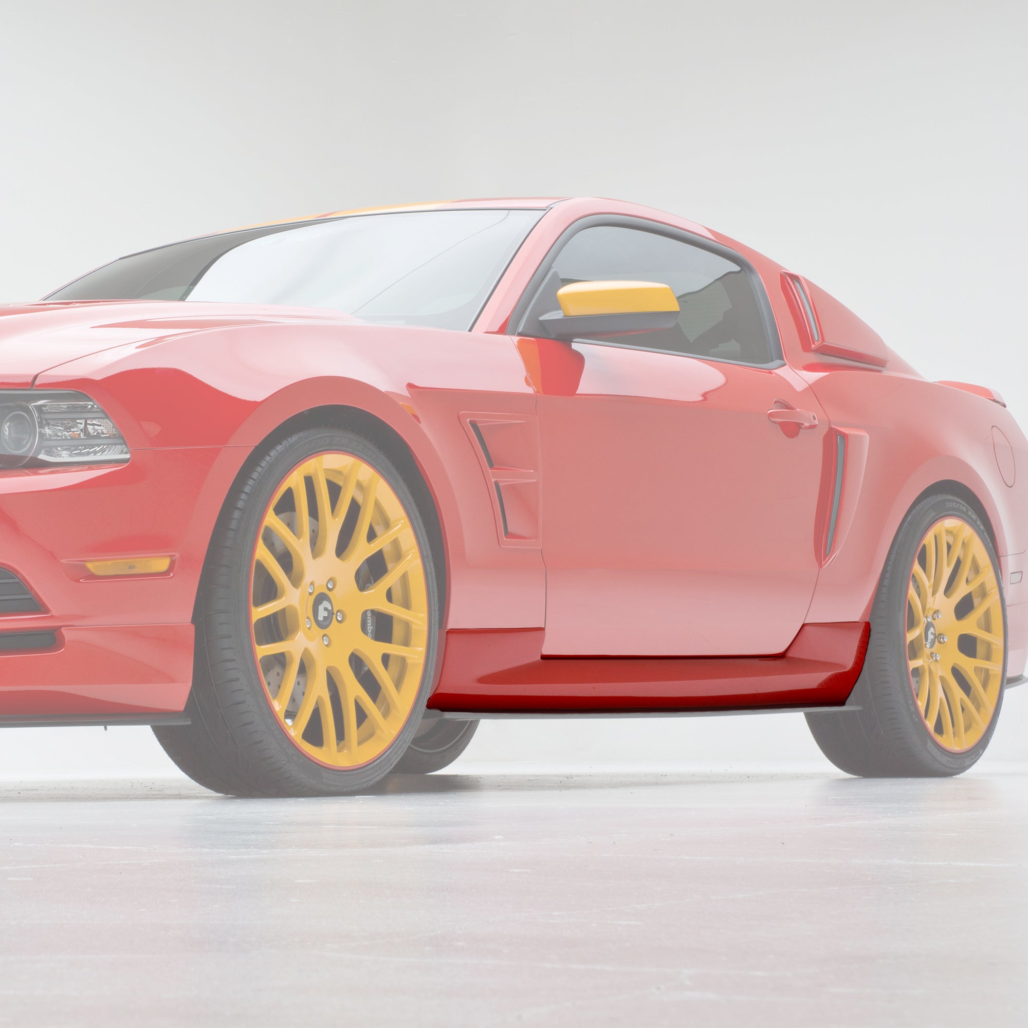 Side Skirt Set, Boy Racer, 1014, Mustang 3dCarbon